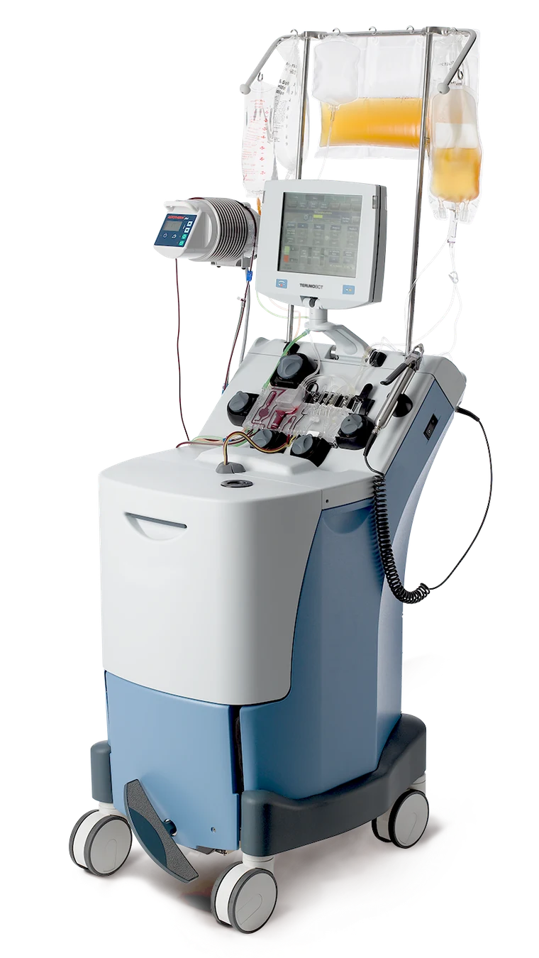 Therapeutic plasma exchange (TPE) apheresis machine used at CANVAS Medical Clinic, Penang