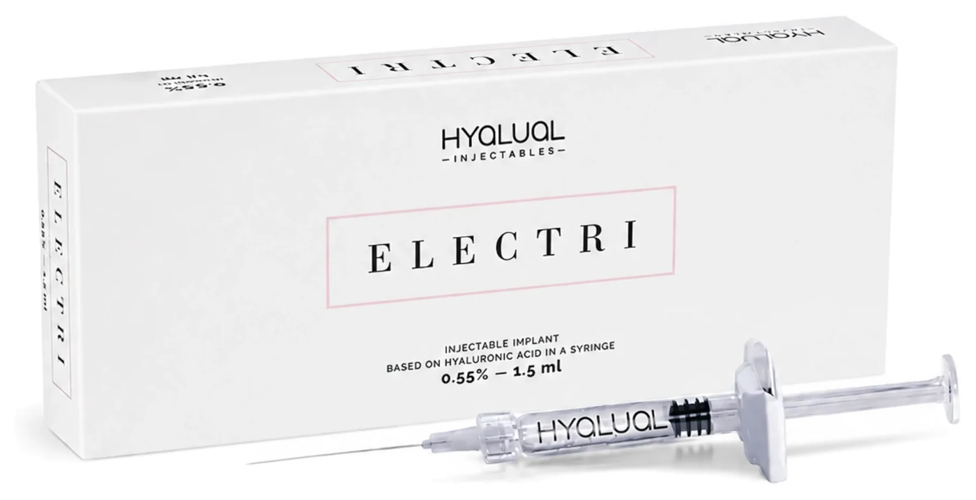 Electri hyaluronic acid and succinic acid injectable implant syringe and box at CANVAS Medical Clinic, Penang