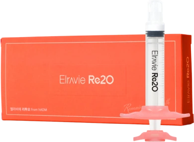 ELRAVIE Re20 ECM skin booster box and pre-filled syringe by Humedix at CANVAS Medical Clinic, Penang