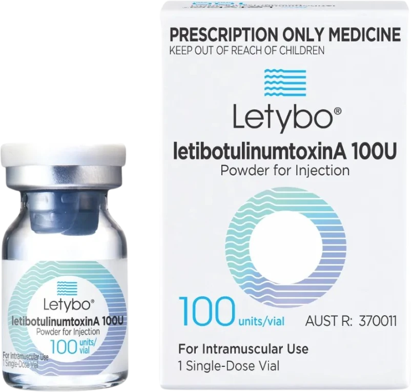 Letybo (letibotulinumtoxinA) vial and box at CANVAS Medical Clinic, Penang