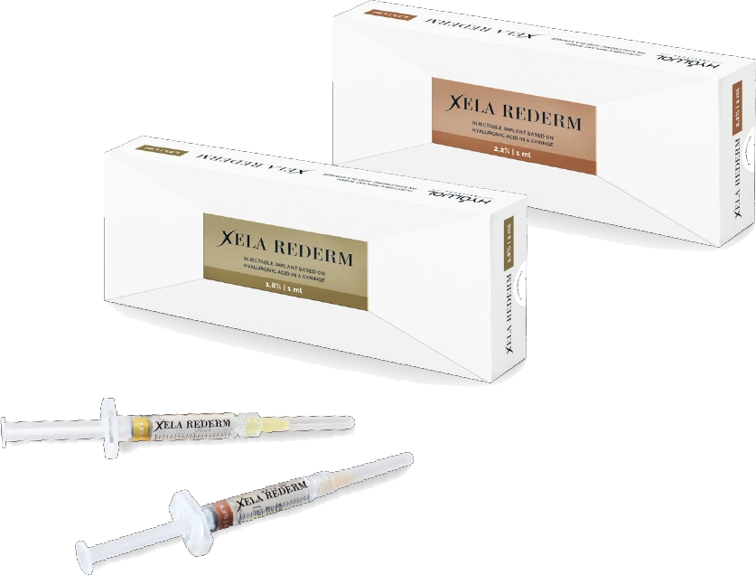 Xelarederm hyaluronic acid injectable implant syringe boxes at CANVAS Medical Clinic, Penang